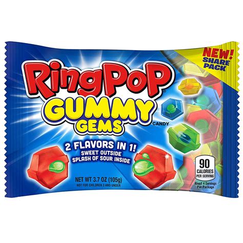 Buy Ring Pop Gummies Gems Individual 16 Pouches Assorted Sweet And Sour Gummy Candy Flavors 3