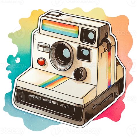 Vintage 80s Theme Polaroid Camera 23932517 Png