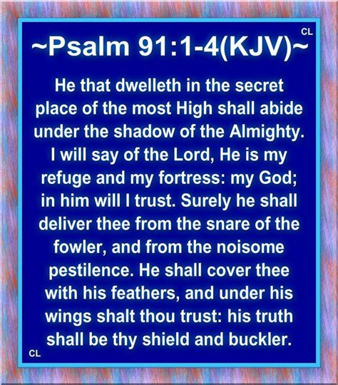 Psalm 911 4 Bible Psalms Psalms Sacred Scripture