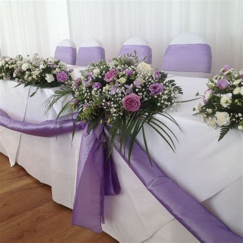 Lilac And Purple Reception Flowers Purple Wedding Flowers Table Top