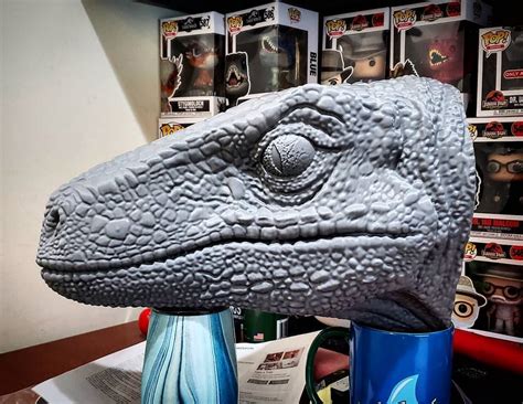 Jurassic World Velociraptor Blue 3d Printed Bust Rpf Costume And Prop Maker Community