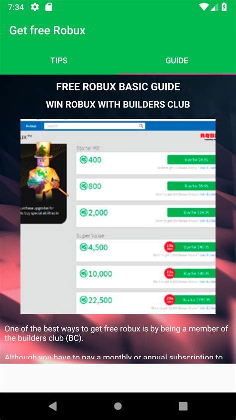Free Robux Now Earn Robux Free Today Tips 2019 Apk Per Android Download