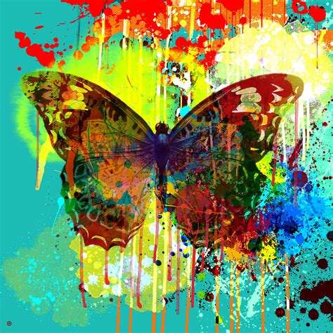 Abstract Butterfly Painting By Gary Grayson