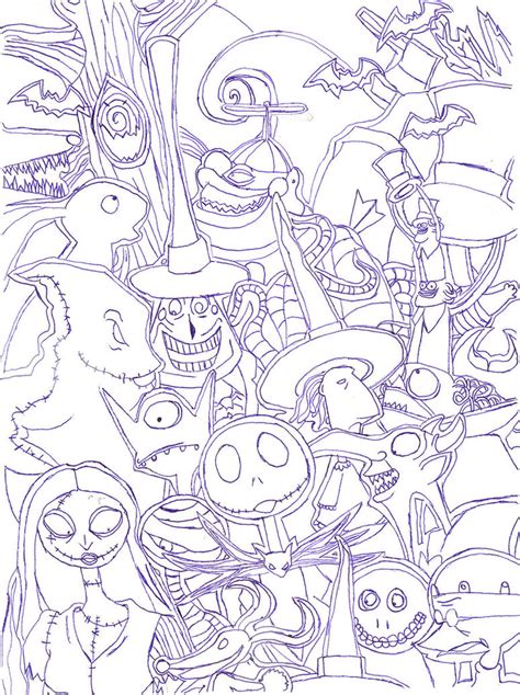 Nightmare Before Xmas Free Coloring Pages Free Printable Nightmare