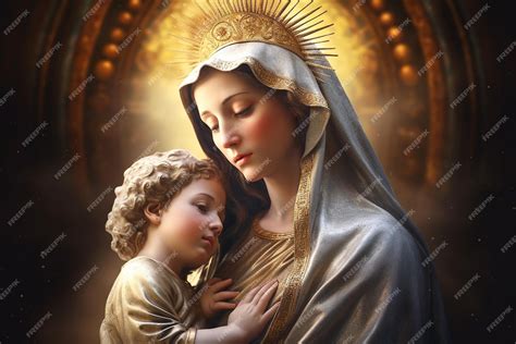 Premium Photo Virgen Del Carmen Blessed Virgin Mary Our Lady Nossa Senhora Do Carmo Mother Of