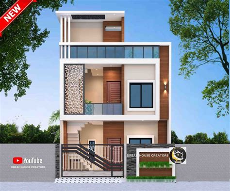 100 Indian House Front Elevation Designs For Double Floor Small House