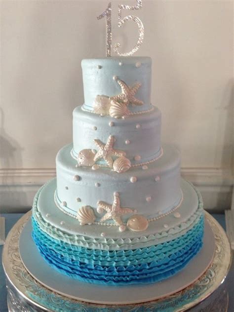 Sweet 16 beach theme decorations. Beach theme Cake! | Quinceanera cakes, Beach themed cakes ...