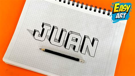 🟢 Dibujos En 3d Como Dibujar Letras 3d 👉 Nombre Juan 3d Dibujos