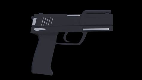 Simple Gun Free 3d Model Cgtrader