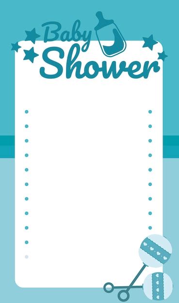 Premium Vector Baby Shower Blank Card