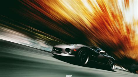 Viper Dodge Viper Car Motion Blur Black Cars Wallpapers Hd