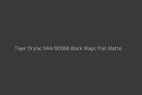Tiger Drylac Black Magic Flat Matte Color Hex Code