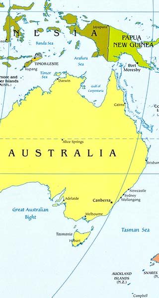 Australia Latitude Longitude And Relative Location Hemisphere