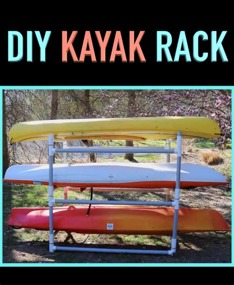 Diy Pvc Kayak Rack Kayak Rack Kayaking Outdoor Projects