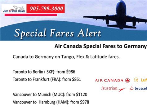 Special Fares Alert Air Canada To Germany From Vancouver