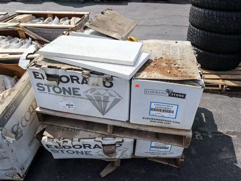 Pallet Of Eldorado Stone Longitude 24 Snowdri Slabs Roller Auctions