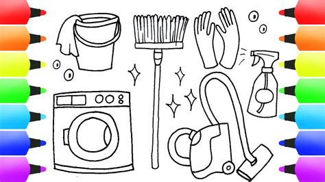 How to design a kitchen that is easy to clean? How to Draw HOUSE CLEANING STUFF | Easy Drawings for Kids ...