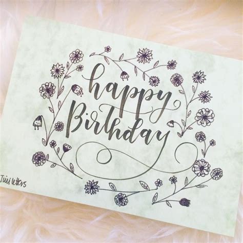 Are you looking for the images for happy birthday calligraphy? Happy birthday card #letterattack #moderncalligraphy # ...