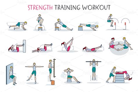 Check spelling or type a new query. Strength Training Workout ~ Illustrations on Creative Market