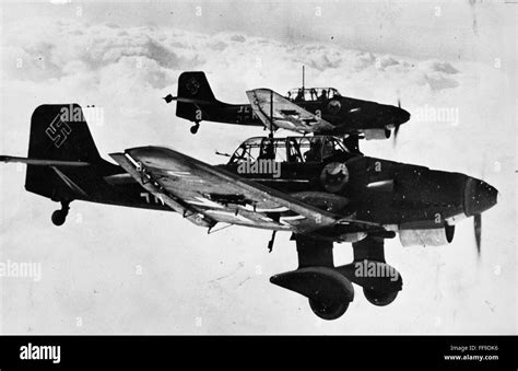 German Bombers Ngerman Stuka Dive Bombers Photographed During World