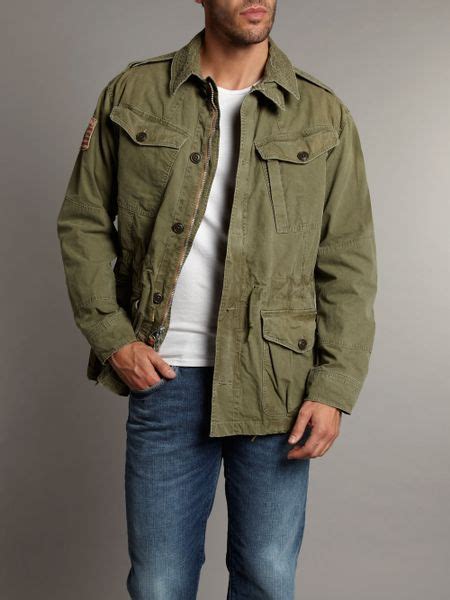 Polo Ralph Lauren Military Combat Jacket In Khaki For Men Lyst