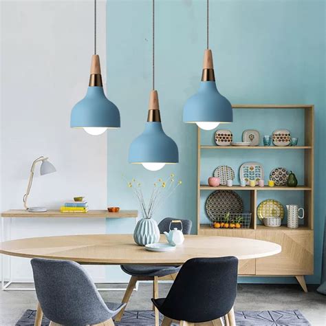 Long gone are the days of teeny tiny island pendants you may remember that every island had a set of three pencil thin pendants hanging over the island. Blue Pendant Light For Kitchen Island Metal Lighting ...