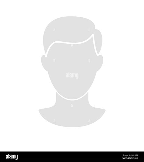 Simple Generic Light Gray Human Male Man Head Outline Silhouette