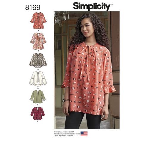 Pattern 8169 Misses Loose Fitting Tunic And Top Top Sewing Pattern