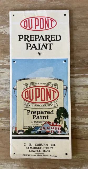 Vintage Dupont Prepared Paint Exterior Interior House Brochure Color