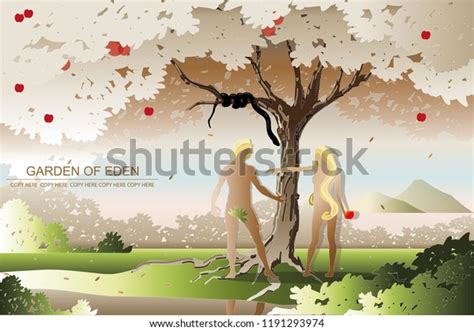 Vector Naked Man Woman Stand Under Stock Vector Royalty Free