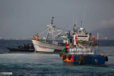 Spanish Fishermen Stage Protest In Disputed Waters Near Artificial Reef