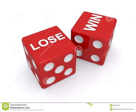Lose and win dice stock image. Image of chance, lose - 28605419