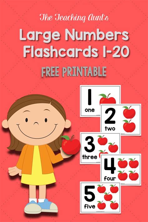 Number Flashcards 1 20 Fun Teacher Files Numbers Flashcards 1 20 The