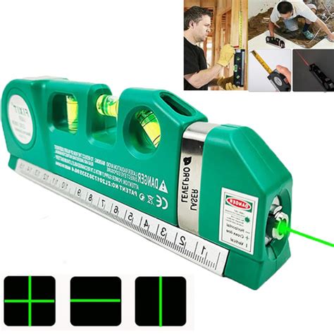4 In 1 Multifunctional Green Laser Ruler For Measuring Horizontal