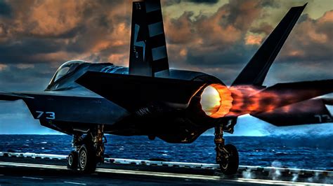 F 35c Full Afterburner Night Launch From Carrier Youtube