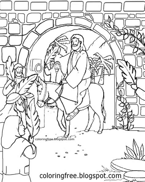 Palm Sunday Coloring Page at GetDrawings | Free download