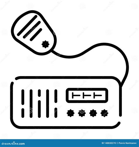 VHF Radio Transceiver Icon Vector Royalty-Free Illustration