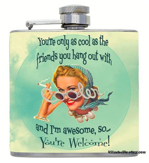 🎁 Free T Wrap Included 🎁 This 1950s Vintage Retro Flask Reads Youre Only As Cool As The
