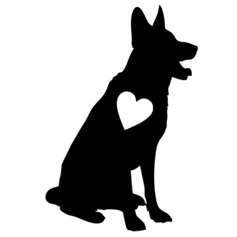 German Shepherd Clipart Black And White Clipart Station