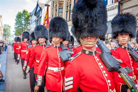 Coldstream Guards March Through Exeter Devon Live