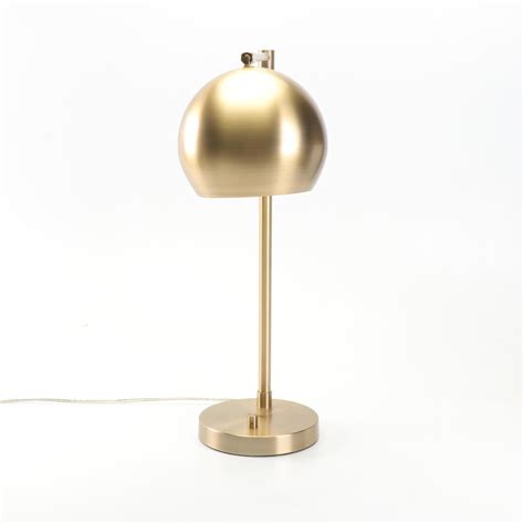 Hextra Brass Finished Stainless Steel Desk Lamp Ebth