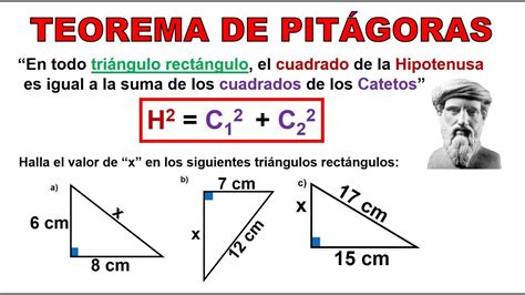 Teorema De PitÁgoras Fórmula Demostración Y Ejemplos Youtube