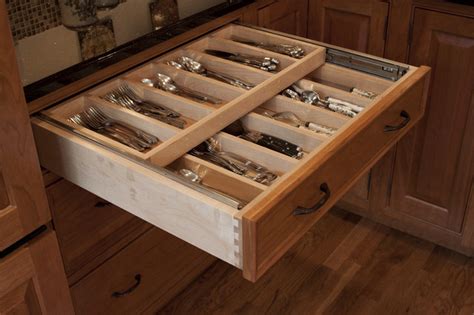 Our favorite junk drawer solution is an adjustable kitchen drawer organizer. Brown/Nilon Large Double-Tiered Cutlery Tray - Traditional ...