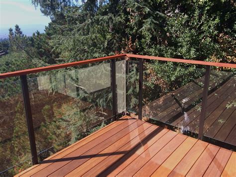 Wood And Glass Deck Railing Systems Glass Railing Deck Balcony