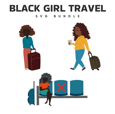Black Girl Travel Svg Masterbundles