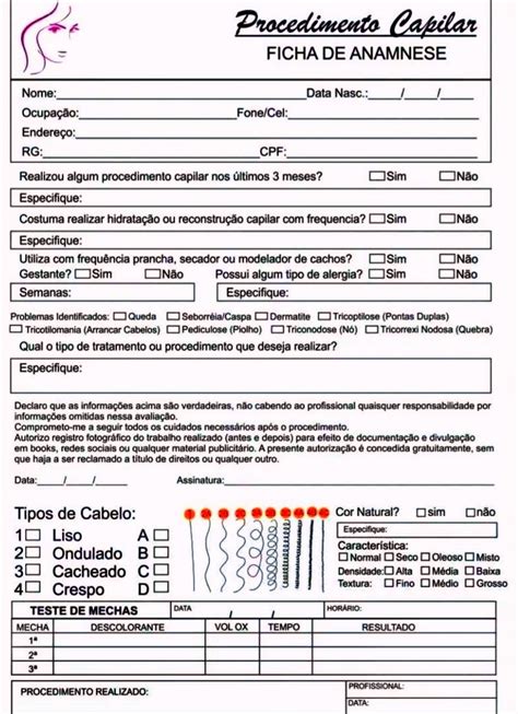 Melhores Ideias De Ficha Anamnese Em Ficha Anamnese Otosection The