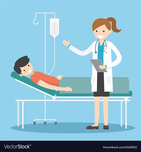 Doctor Woman And Patient Royalty Free Vector Image