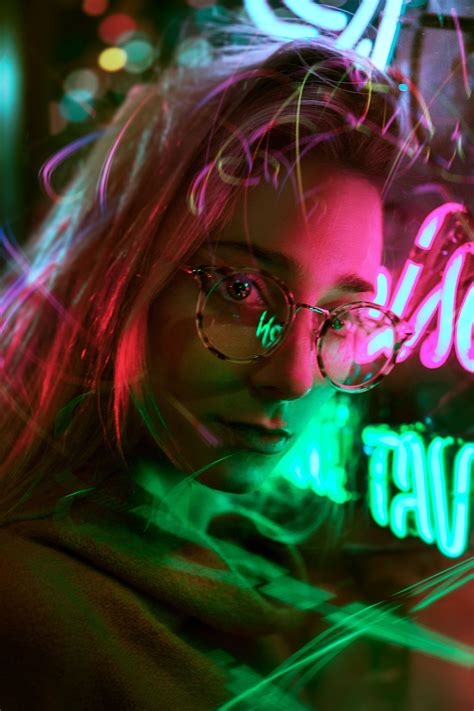 Check Out This Behance Project Neon Light Portrait Https