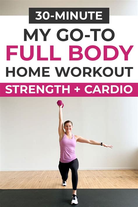follow along with this guided workout video full body strength training at home full body