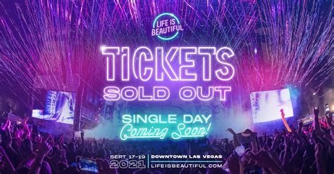 Life Is Beautiful Single Day Tickets
